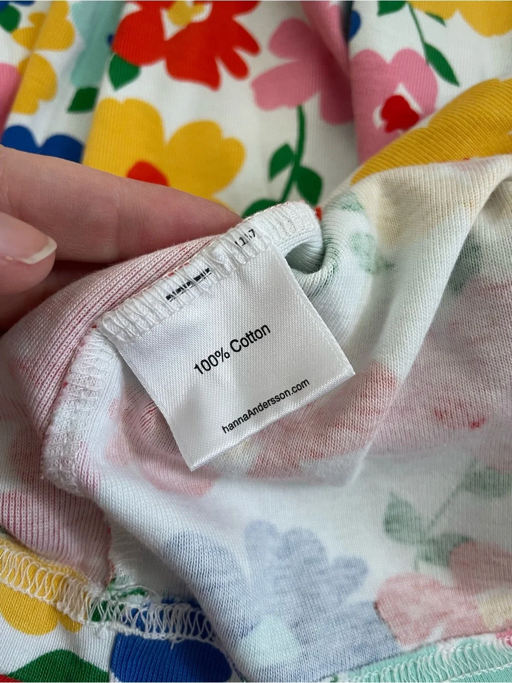 HANNA ANDERSSON | 100% Cotton Floral Button Front Casual Dress | 150cm